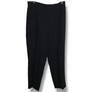 Vintage Size 16 Jonathan Logan Black Dress Pants Pleated Classic Trousers